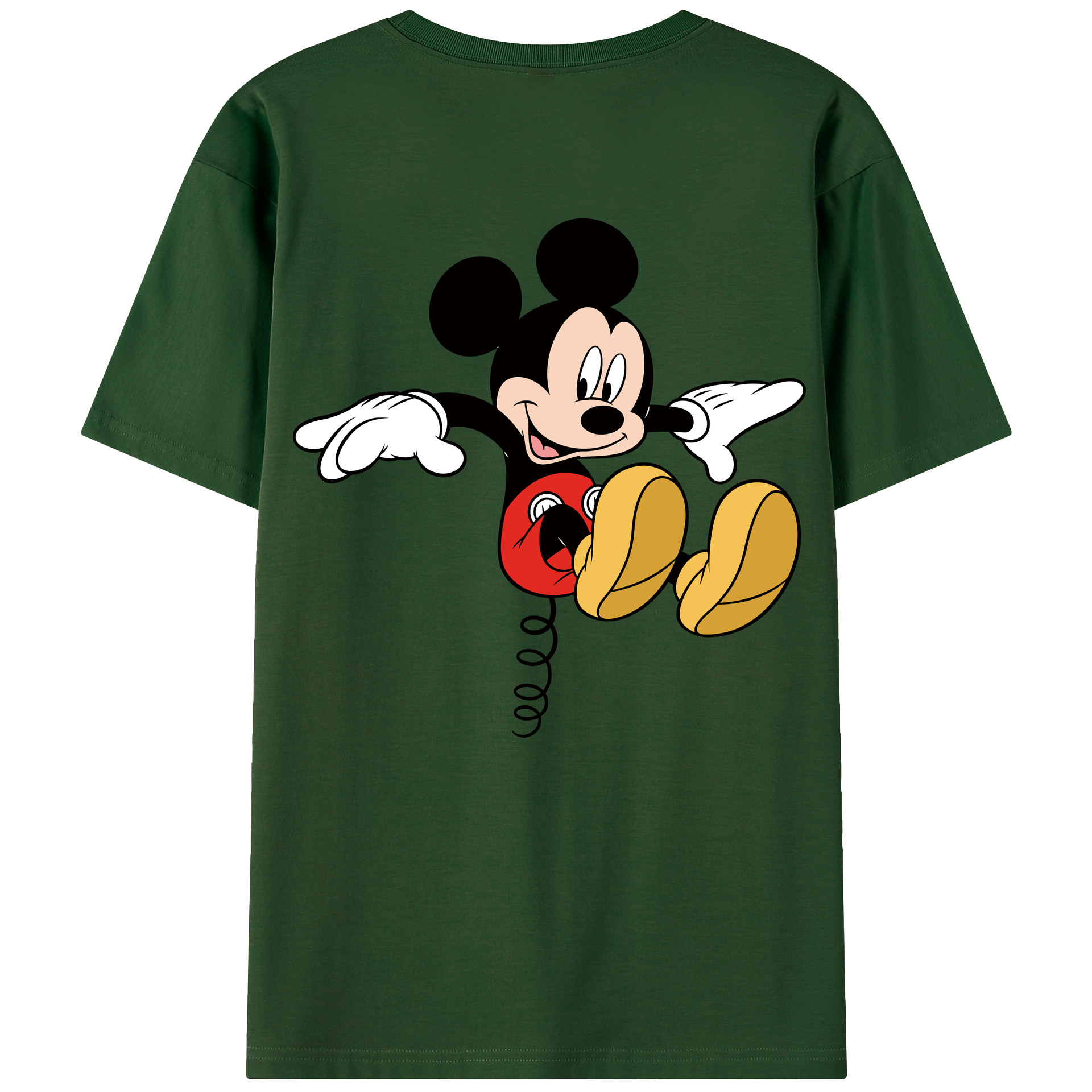 （画像用） ミッキーマウス Mickey Mouse 綿100％半袖Tシャツ（背面プリント）